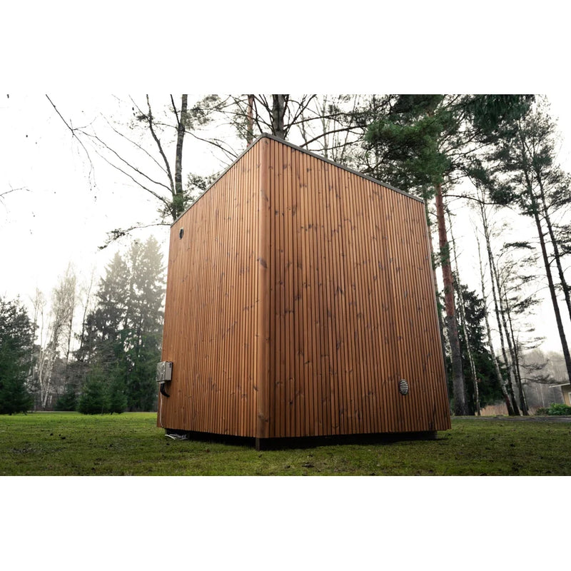 Load image into Gallery viewer, Heritage Lux Dolomiti 4-6 person sauna in a natural outdoor setting