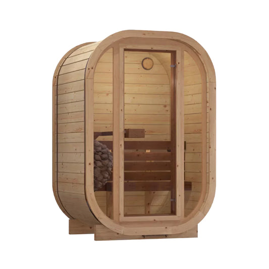 Heritage Sauna Lux Luce 1-2 person indoor sauna, front view