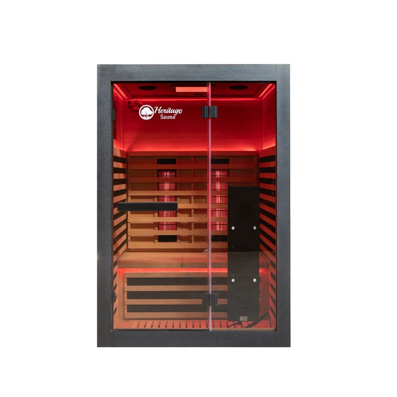 Load image into Gallery viewer, Lux IR Noir Hybrid 2 Person Indoor Sauna