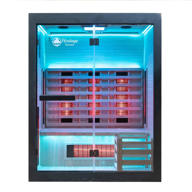 Load image into Gallery viewer, Lux IR Noir Hybrid 2 Person Indoor Sauna