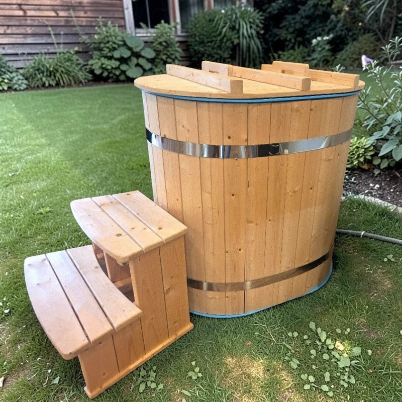 Load image into Gallery viewer, Heritage cold tub with chiller set up outdoors for cold water immersion