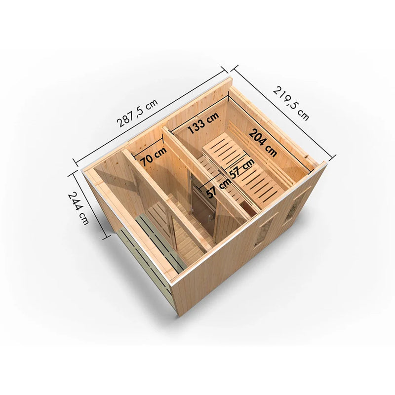 Load image into Gallery viewer, Lux Brenta 2-3 Person Sauna