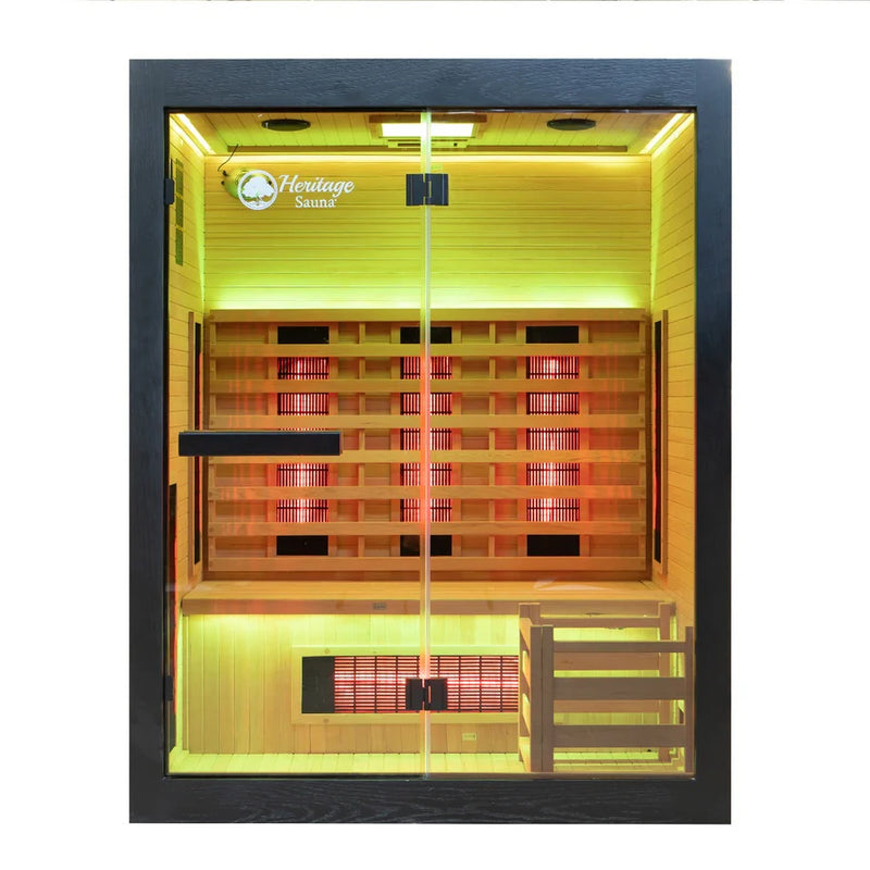 Load image into Gallery viewer, Lux IR Noir Hybrid 2 Person Indoor Sauna