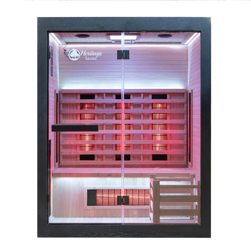 Load image into Gallery viewer, Lux IR Noir Hybrid 2 Person Indoor Sauna