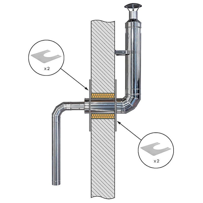 Load image into Gallery viewer, HUUM Thru-Wall Chimney Kit 102.4"