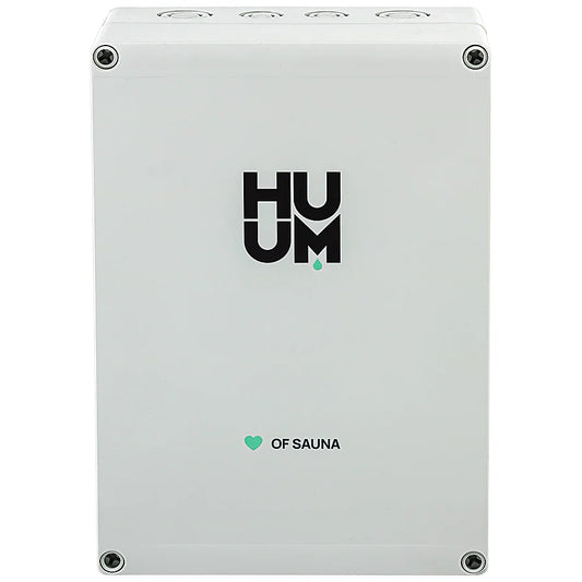 HUUM UKU extension box angled view showing white housing