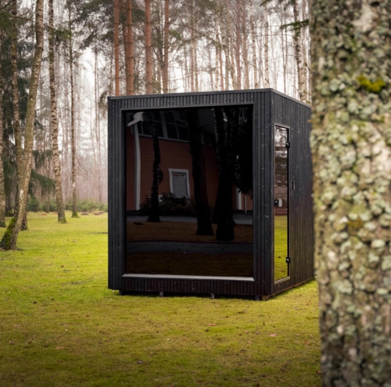 Load image into Gallery viewer, Heritage Lux Stromboli 6-8 person architectural outdoor sauna, front view