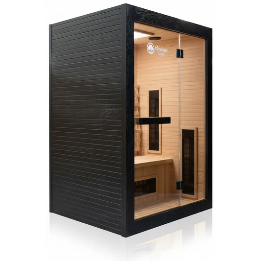 Heritage Lux IR Noir 2-person indoor infrared sauna with black exterior