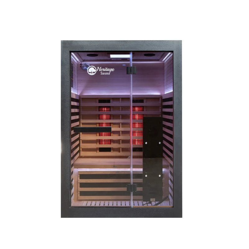 Load image into Gallery viewer, Lux IR Noir Hybrid 2 Person Indoor Sauna