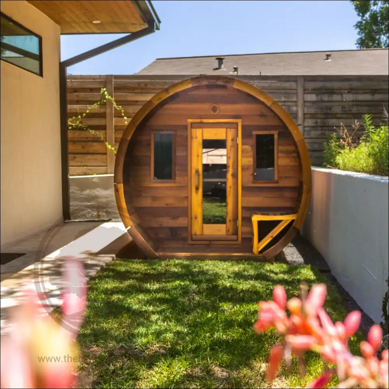 Load image into Gallery viewer, Heritage™ 4 People 7’ X 6’ Flat Barrel Sauna Outdoor