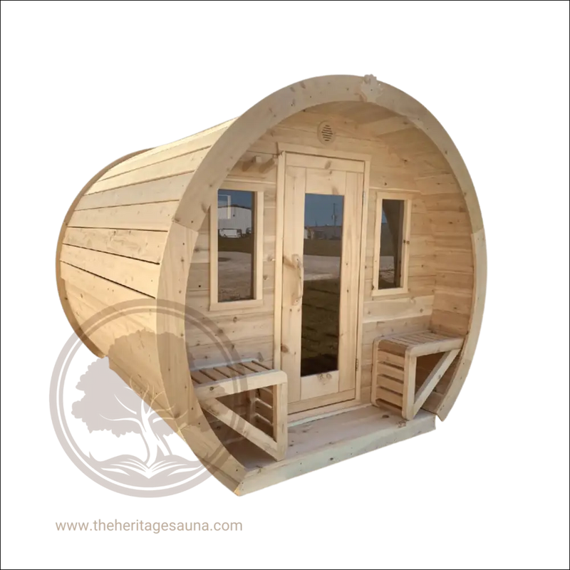 Load image into Gallery viewer, Heritage™ 4 People 7’ X 6’ Flat Barrel Sauna Outdoor
