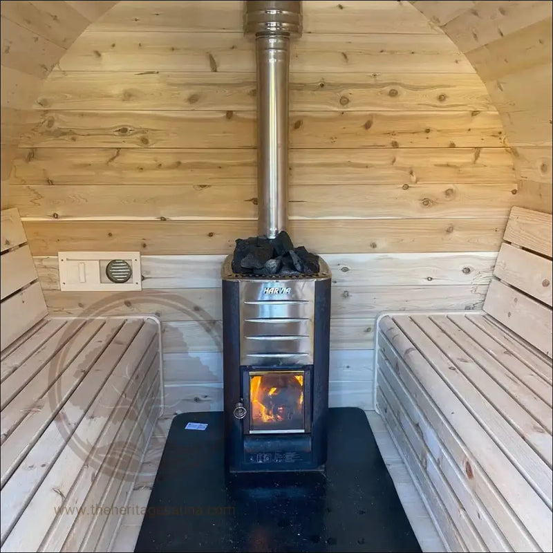 Load image into Gallery viewer, Heritage™ 4 People 7’ X 6’ Flat Barrel Sauna Outdoor