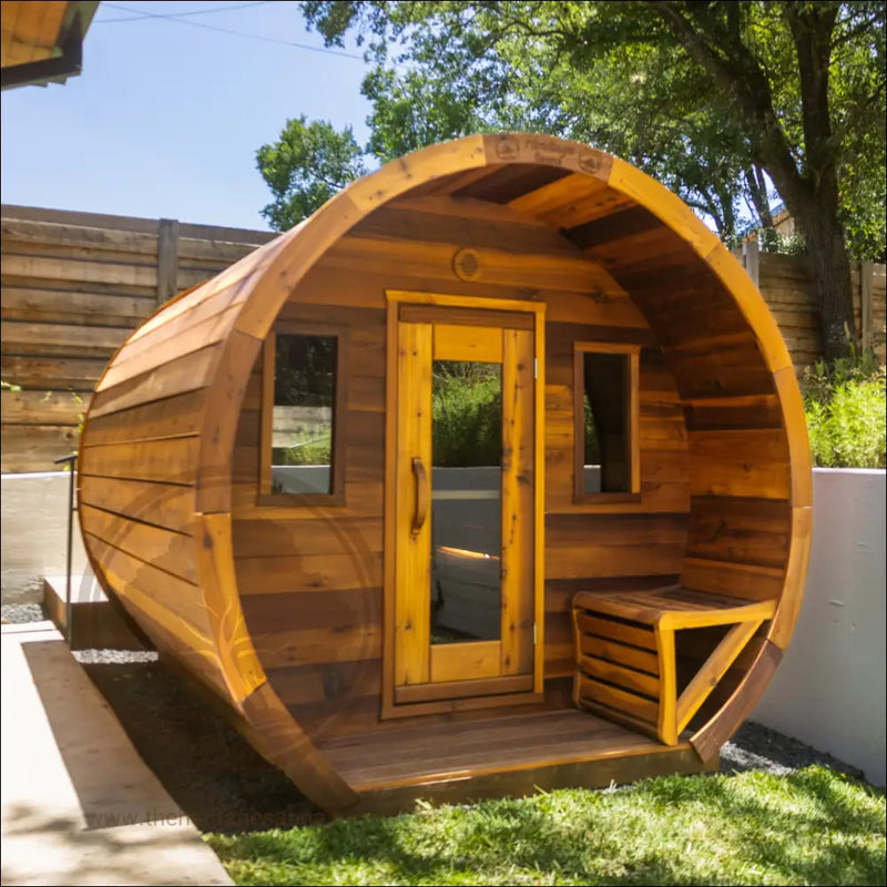 Load image into Gallery viewer, Heritage™ 6 People 7’ X 8’ Flat Barrel Sauna Outdoor