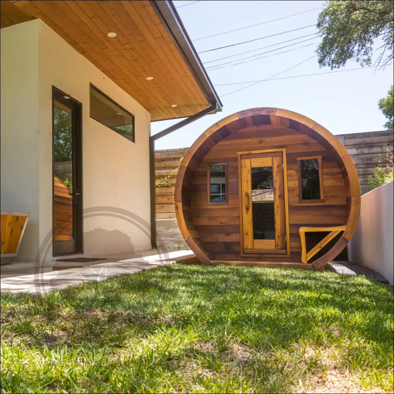 Load image into Gallery viewer, Heritage™ 6 People 7’ X 8’ Flat Barrel Sauna Outdoor