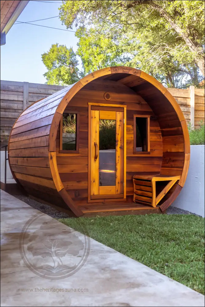 Load image into Gallery viewer, Heritage™ 6 People 7’ X 8’ Flat Barrel Sauna Outdoor