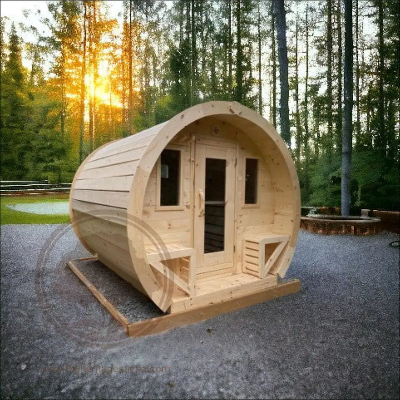 Load image into Gallery viewer, Heritage™ 6 People 7’ X 8’ Flat Barrel Sauna Outdoor