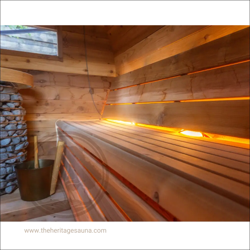 Load image into Gallery viewer, Heritage™ 8 People 7’ X 10’ Flat Barrel Sauna Outdoor