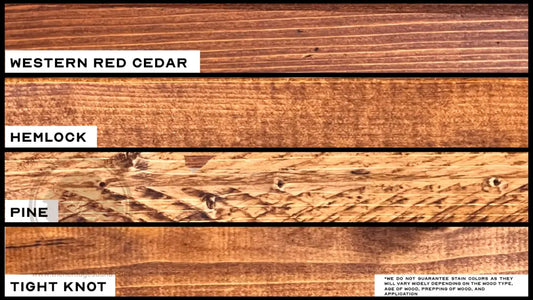 Close-up of Dark Oak stain finish on outdoor sauna wood