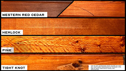 Close-up of Redwood stain finish on outdoor sauna wood