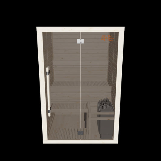 Lux Glass 2 Person Indoor Sauna | Heritage Sauna®