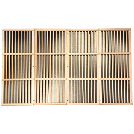 Close-up of infrared sauna heating panel surfac