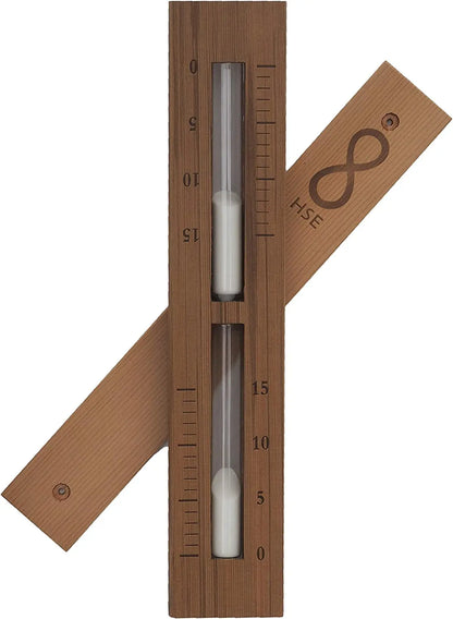 Cedar & Glass 15 Minute Sandtimer, Wall-Mounted | Heritage Sauna®