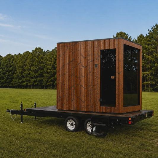 Heritage Mobile Lux Dolomiti 6-8 person sauna trailer, exterior view