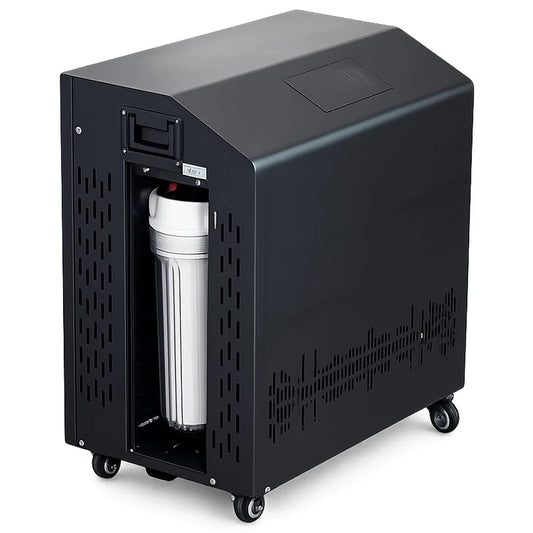 Heritage Sauna® 1HP cold plunge chiller unit in black housing