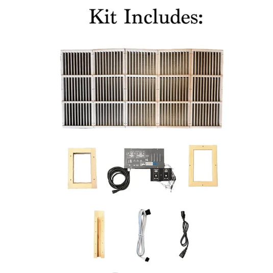 5 infrared sauna heater panel and control package kit contents