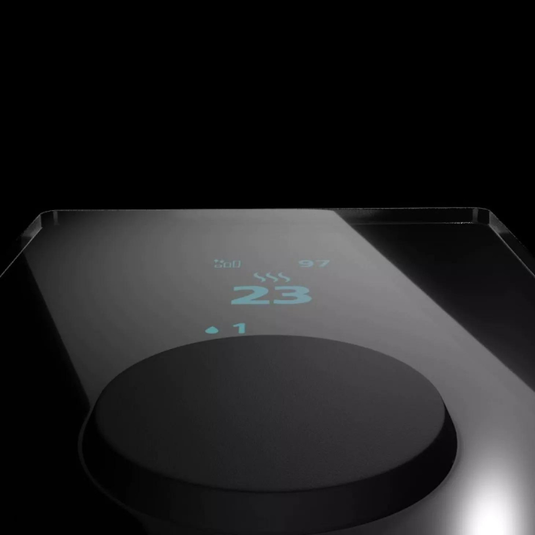 Close-up of HUUM UKU replacement panel display and control knob