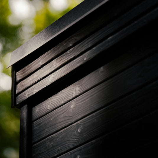 Heritage Sauna Etna 4-6 person outdoor sauna, exterior wood detail