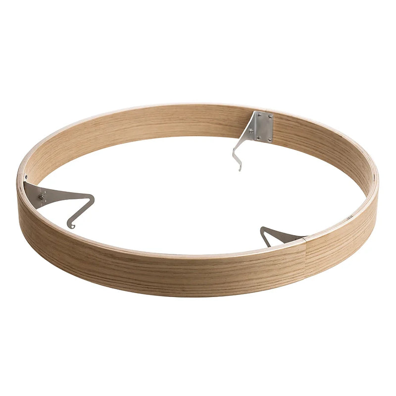 Load image into Gallery viewer, Close-up of HUUM Rail H wooden slats and steel mounting brackets
