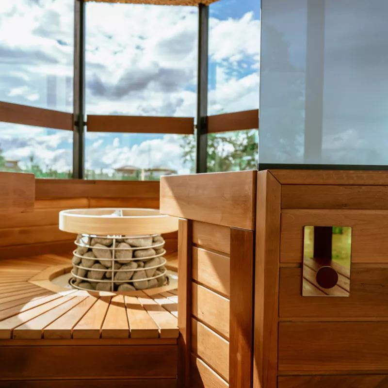 Load image into Gallery viewer, HUUM UKU replacement control panel mounted on a sauna wall
