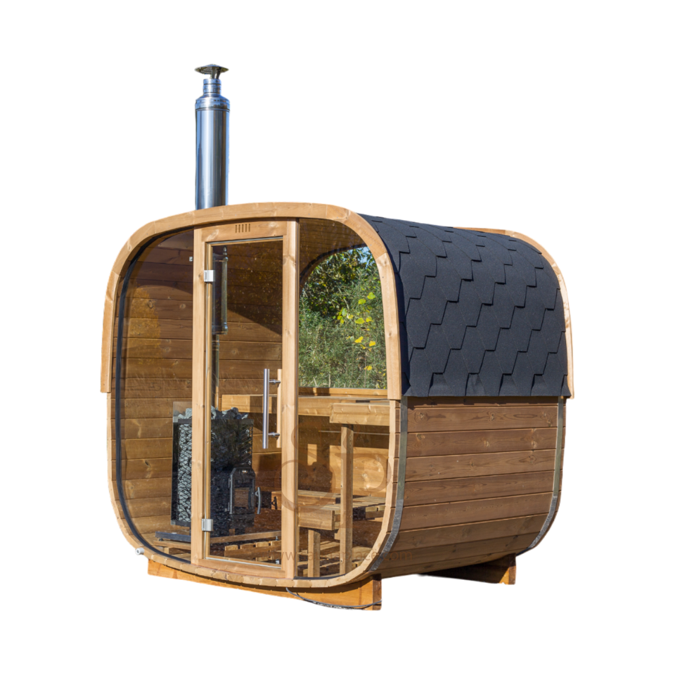 Aurora Square Glass Outdoor Sauna | Heritage Sauna® – Heritage™ Sauna