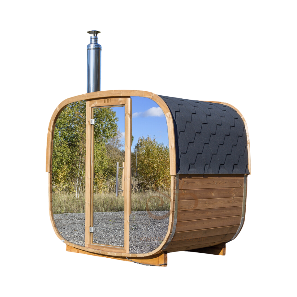 Aurora Square Mirror Outdoor Sauna | Heritage™ – Heritage™ Sauna
