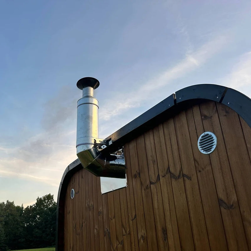 Load image into Gallery viewer, Mobile Lux Halo Sauna Trailer 6-8-Person with HUUM heater
