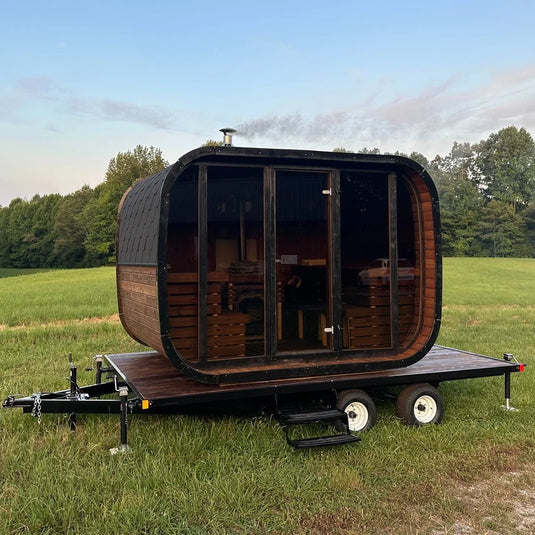 Mobile Lux Halo Sauna Trailer 6-8-Person with HUUM heater