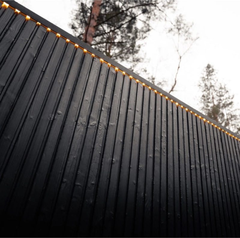 Load image into Gallery viewer, Lux Stromboli 6-8 person sauna interior with tiered wood benches
