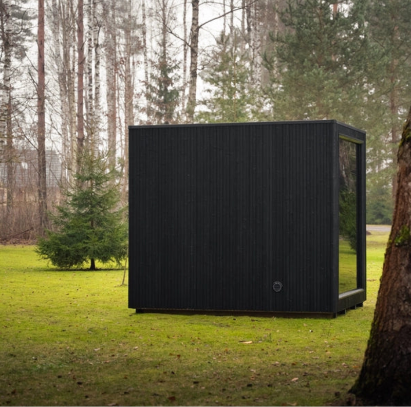 Load image into Gallery viewer, Heritage Lux Stromboli 6-8 person architectural outdoor sauna, front view

