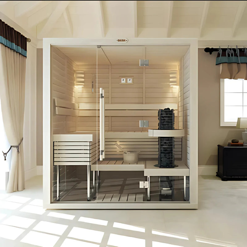 Load image into Gallery viewer, Lux Glass 3 Person Indoor Sauna
