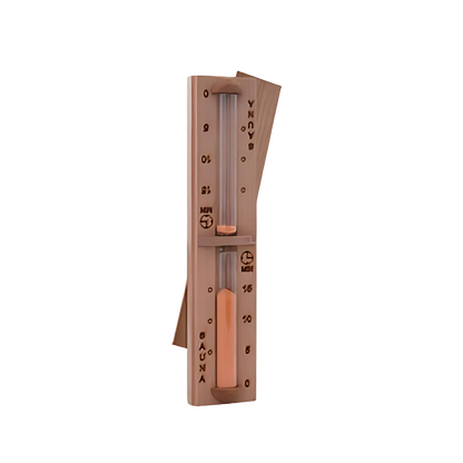 Cedar & Glass 15 Minute Sandtimer, Wall-Mounted | Heritage Sauna®