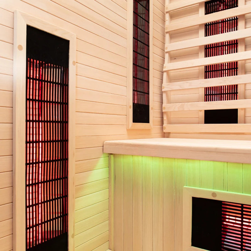 Load image into Gallery viewer, Lux IR Noir Hybrid 2 Person Indoor Sauna
