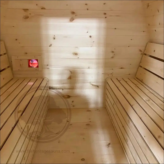 Heritage™ 4 People 7’ X 6’ Flat Barrel Sauna Outdoor