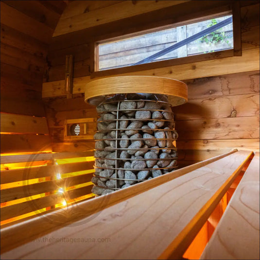 Heritage™ 4 People 7’ X 6’ Flat Barrel Sauna Outdoor