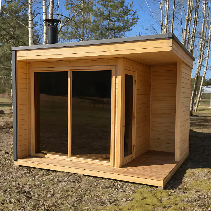 Load image into Gallery viewer, Lux Fjord 4-Person Outdoor Sauna | Heritage Sauna®
