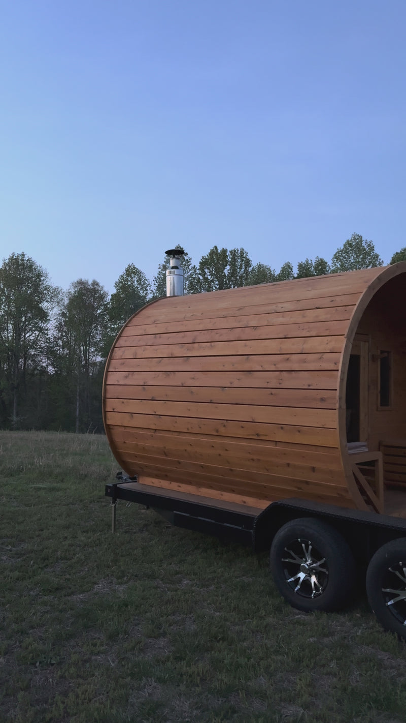 Load and play video in Gallery viewer, Heritage Mobile Sauna Trailer
