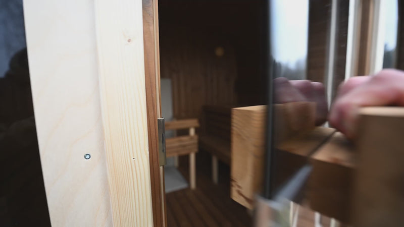 Load and play video in Gallery viewer, Mobile Lux Halo Sauna Trailer 6-8-Person with HUUM heater | Heritage Sauna®

