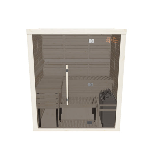 Lux Glass 3 Person Indoor Sauna