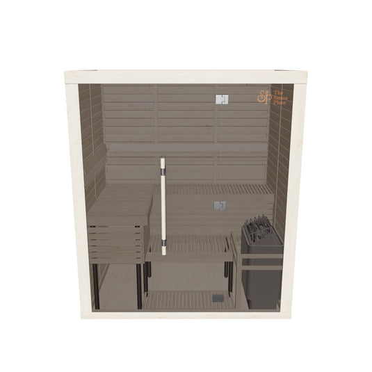 Lux Glass 3 Person Indoor Sauna