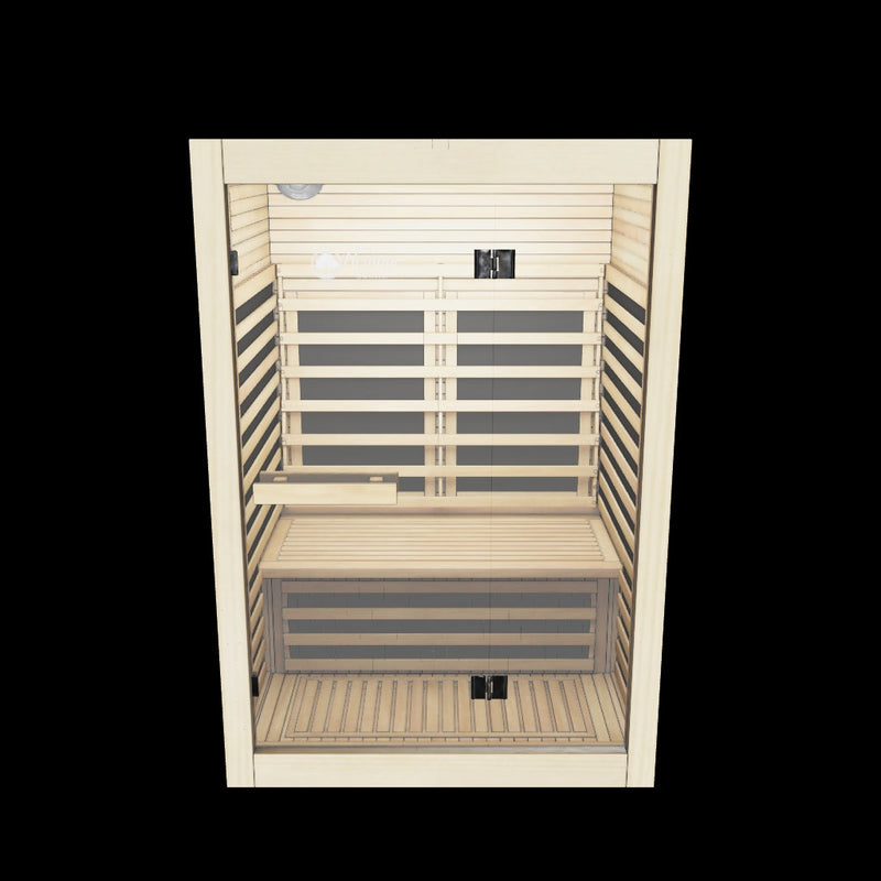 Load 3D model into Gallery viewer, Lux IR Duo 2 Person Indoor Sauna | Heritage Sauna®

